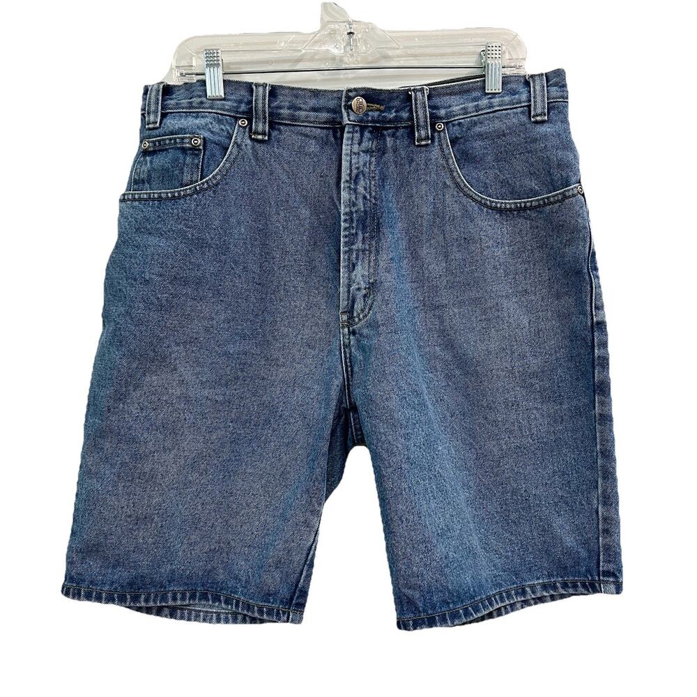 Route‎ 66 Jean Shorts Mens Sz 34 Med Wash Denim Relaxed Fit 100% Cotton Jorts